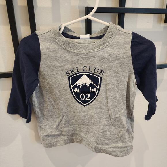 New janie and jack varsity tshirt ski theme size 3-6months - Picture 1 of 4